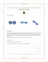 0.79 Ct.Tw.Total Carat Weight Blue Sapphire Pair from Ceylon (Sri Lanka) Appraisal