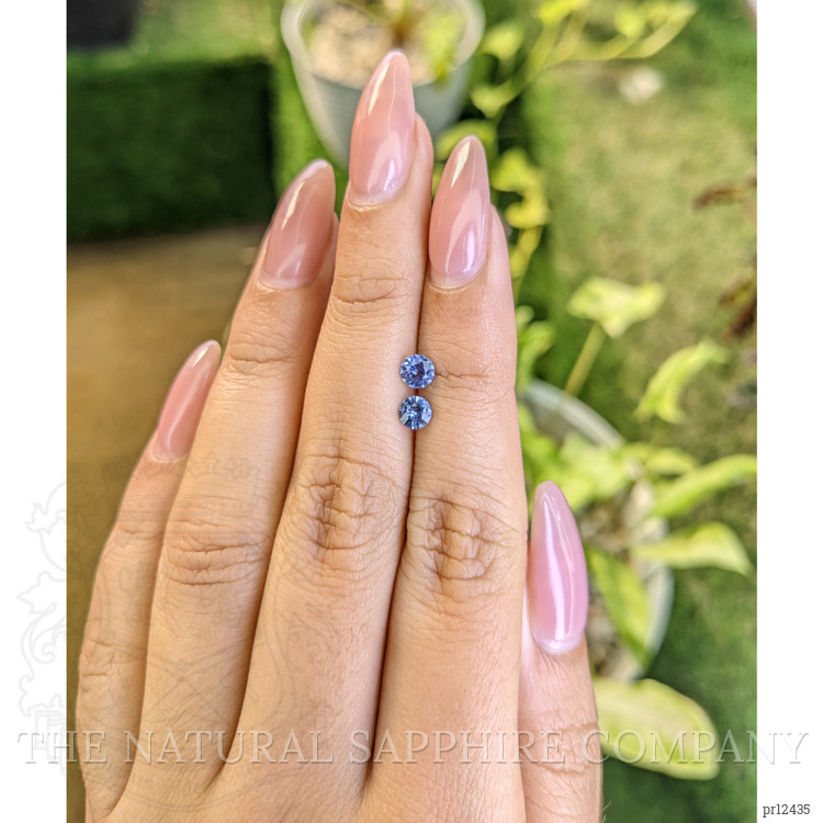 0.79 Ct.Tw. Blue Sapphire Pair from Ceylon (Sri Lanka)