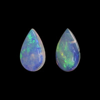 0.31 Ct.Tw.Total Carat Weight Cabochon Opal Pair from Mexico Video