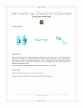 0.21 Ct.Tw.Total Carat Weight Paraiba Tourmaline Pair from Brazil Appraisal