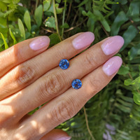 2.78&nbsp;Ct.Tw.Total Carat Weight Blue Sapphire Pair from Ceylon (Sri Lanka) Life Style