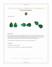 1.71&nbsp;Ct.Tw.Total Carat Weight Cabochon Emerald Pair from Afghanistan Appraisal