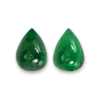 1.71&nbsp;Ct.Tw.Total Carat Weight Cabochon Emerald Pair from Afghanistan Video