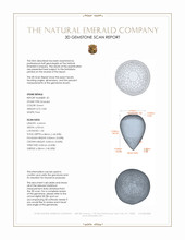 1.71&nbsp;Ct.Tw.Total Carat Weight Cabochon Emerald Pair from Afghanistan 3 D Scan Report