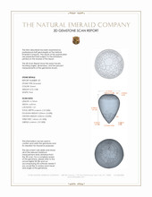 1.71&nbsp;Ct.Tw.Total Carat Weight Cabochon Emerald Pair from Afghanistan 3 D Scan Report