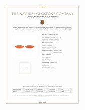4.00 Ct.Tw.Total Carat Weight Cabochon Carnelian Pair from Brazil Scan Report