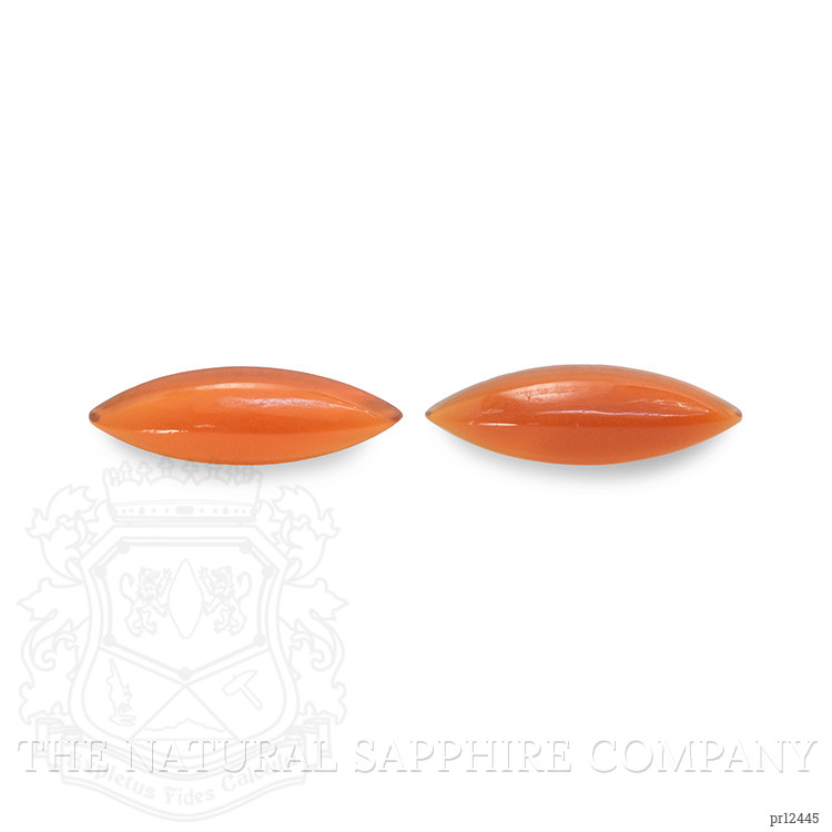 4.00 Ct.Tw. Cabochon Carnelian Pair from Brazil