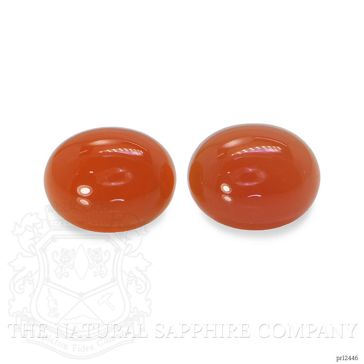 6.70 Ct.Tw. Cabochon Carnelian Pair from Brazil