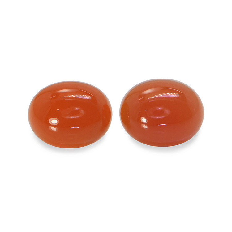 6.70 Ct.Tw. Cabochon Carnelian Pair from Brazil