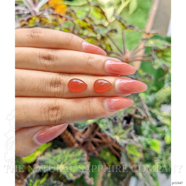 7.92 Ct.Tw. Cabochon Carnelian Pair from Brazil