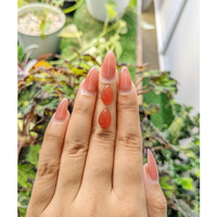 7.92 Ct.Tw.Total Carat Weight Cabochon Carnelian Pair from Brazil Life Style