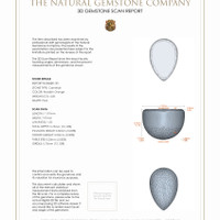 7.92 Ct.Tw.Total Carat Weight Cabochon Carnelian Pair from Brazil 3 D Scan Report