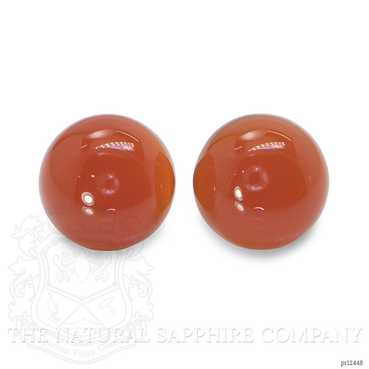 6.29 Ct.Tw. Cabochon Carnelian Pair from Brazil