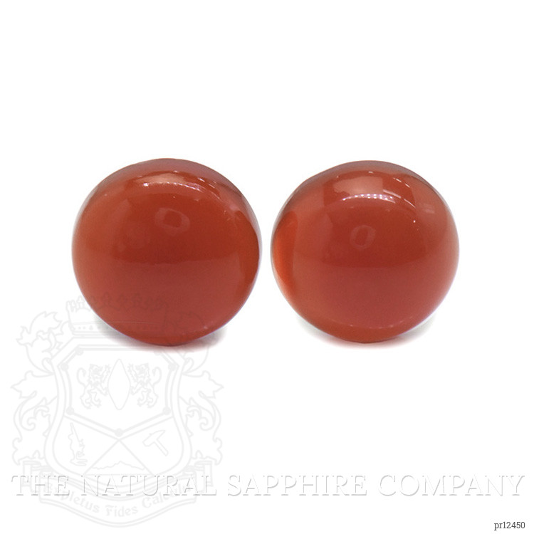 7.06 Ct.Tw. Cabochon Carnelian Pair from Brazil