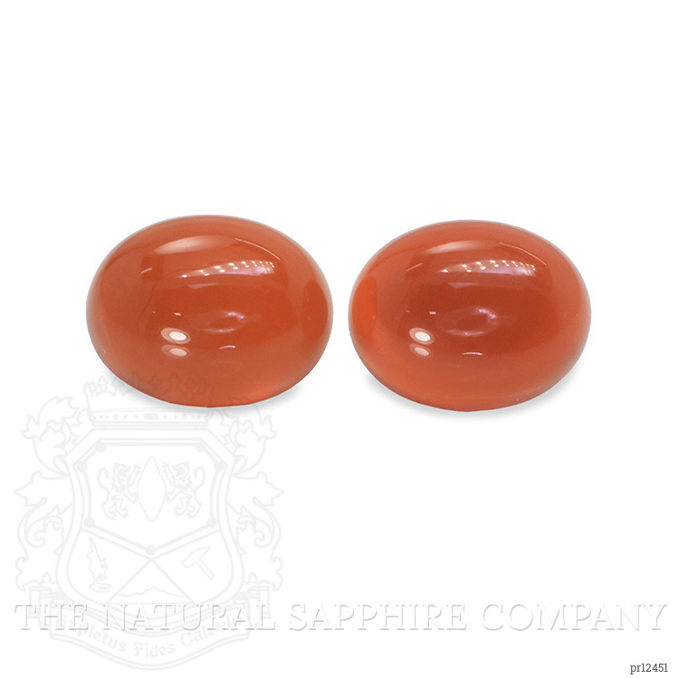 5.52 Ct.Tw. Cabochon Carnelian Pair from Brazil