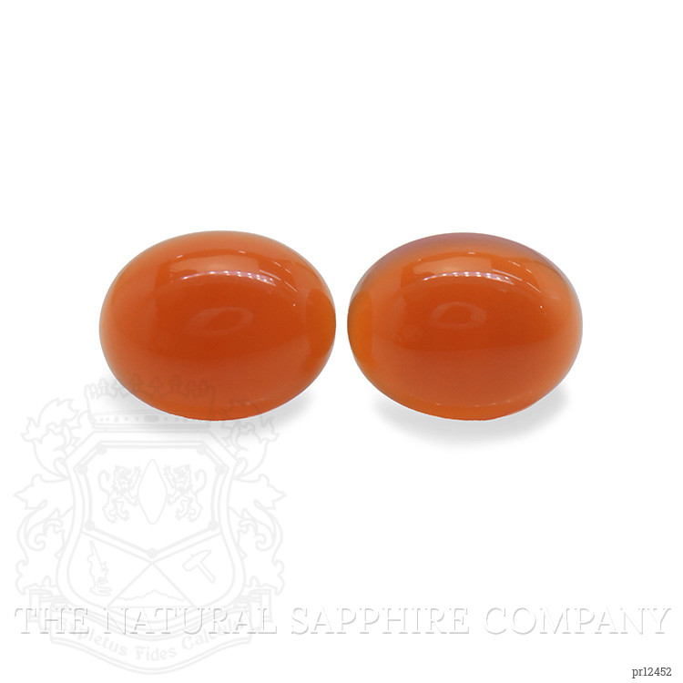 5.78 Ct.Tw. Cabochon Carnelian Pair from Brazil