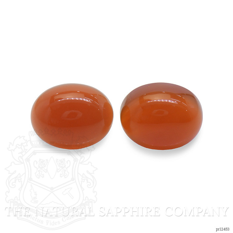 6.88 Ct.Tw. Cabochon Carnelian Pair from Brazil