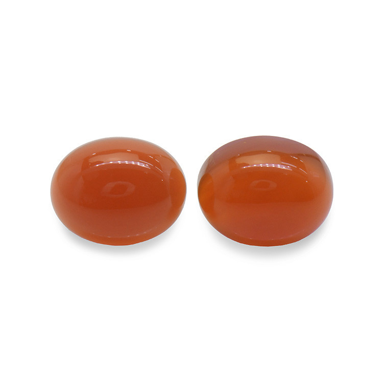 6.88 Ct.Tw. Cabochon Carnelian Pair from Brazil