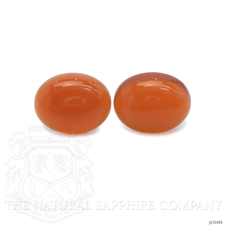 5.98 Ct.Tw. Cabochon Carnelian Pair from Brazil