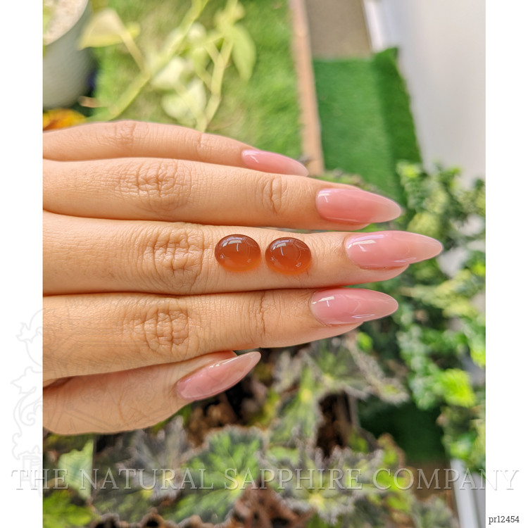 5.98 Ct.Tw. Cabochon Carnelian Pair from Brazil