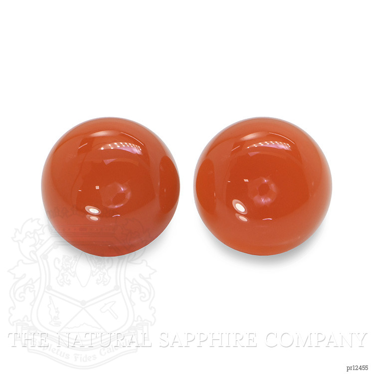 6.49 Ct.Tw. Cabochon Carnelian Pair from Brazil