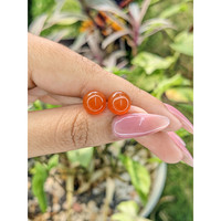 6.49 Ct.Tw.Total Carat Weight Cabochon Carnelian Pair from Brazil Life Style