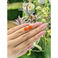 6.49&nbsp;Ct.Tw.Total Carat Weight Cabochon Carnelian Pair from Brazil Life Style