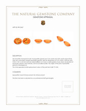 6.54&nbsp;Ct.Tw.Total Carat Weight Spessartite Garnet Pair from Madagascar Appraisal