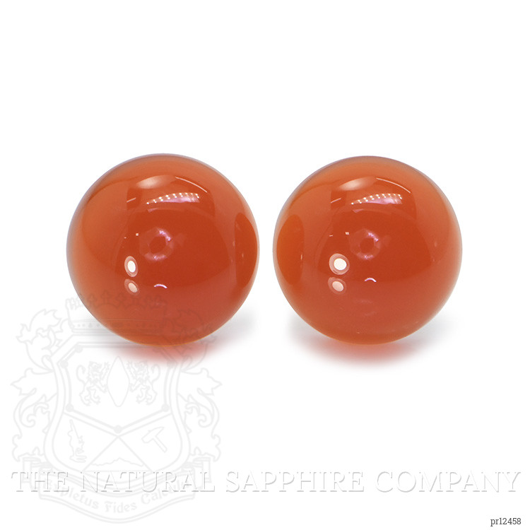 5.93 Ct.Tw. Cabochon Carnelian Pair from Brazil