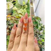 5.93&nbsp;Ct.Tw.Total Carat Weight Cabochon Carnelian Pair from Brazil Life Style