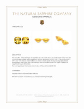 2.20&nbsp;Ct.Tw.Total Carat Weight Orangish Yellow Sapphire Pair from Ceylon (Sri Lanka) Appraisal