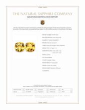 2.20 Ct.Tw.Total Carat Weight Orangish Yellow Sapphire Pair from Ceylon (Sri Lanka) Scan Report