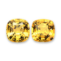 2.20&nbsp;Ct.Tw.Total Carat Weight Orangish Yellow Sapphire Pair from Ceylon (Sri Lanka) Video