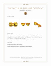 2.89&nbsp;Ct.Tw.Total Carat Weight Orangish Yellow Sapphire Pair from Ceylon (Sri Lanka) Appraisal