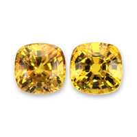 2.89&nbsp;Ct.Tw.Total Carat Weight Orangish Yellow Sapphire Pair from Ceylon (Sri Lanka) Video