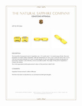 2.26 Ct.Tw.Total Carat Weight Yellow Sapphire Pair from Ceylon (Sri Lanka) Appraisal