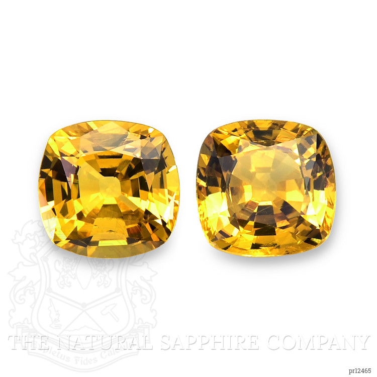 2.62 Ct.Tw. Orangish Yellow Sapphire Pair from Ceylon (Sri Lanka)