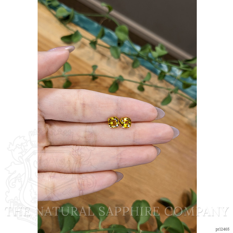 2.62 Ct.Tw. Orangish Yellow Sapphire Pair from Ceylon (Sri Lanka)