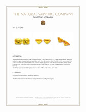 2.19 Ct.Tw.Total Carat Weight Orangish Yellow Sapphire Pair from Ceylon (Sri Lanka) Appraisal