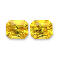 2.19&nbsp;Ct.Tw.Total Carat Weight Orangish Yellow Sapphire Pair from Ceylon (Sri Lanka) Video