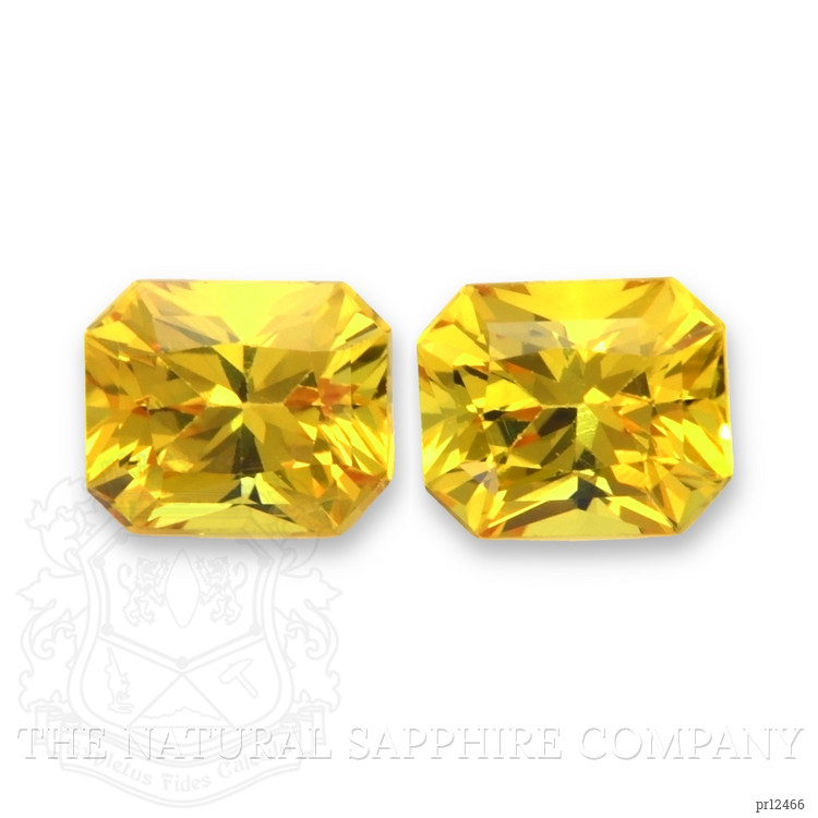 2.19 Ct.Tw. Orangish Yellow Sapphire Pair from Ceylon (Sri Lanka)