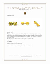 2.15&nbsp;Ct.Tw.Total Carat Weight Orangish Yellow Sapphire Pair from Ceylon (Sri Lanka) Appraisal