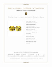 2.15&nbsp;Ct.Tw.Total Carat Weight Orangish Yellow Sapphire Pair from Ceylon (Sri Lanka) Scan Report