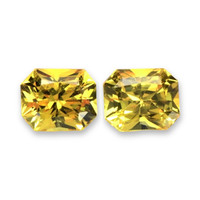 2.15&nbsp;Ct.Tw.Total Carat Weight Orangish Yellow Sapphire Pair from Ceylon (Sri Lanka) Video