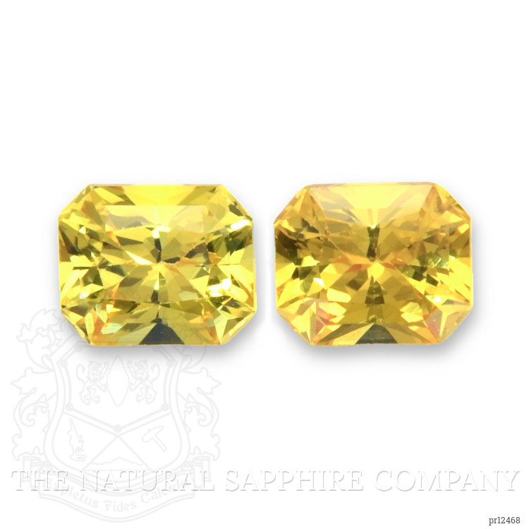 2.08 Ct.Tw. Orangish Yellow Sapphire Pair from Ceylon (Sri Lanka)