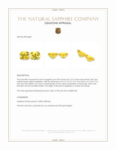 2.00 Ct.Tw.Total Carat Weight Yellow Sapphire Pair from Ceylon (Sri Lanka) Appraisal