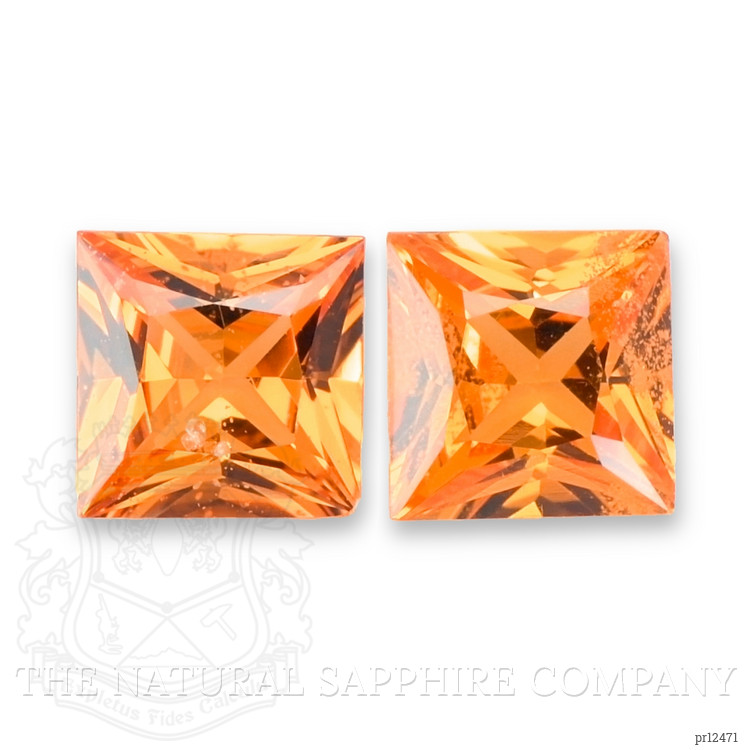 2.34 Ct.Tw. Orange Sapphire Pair from Ceylon (Sri Lanka)