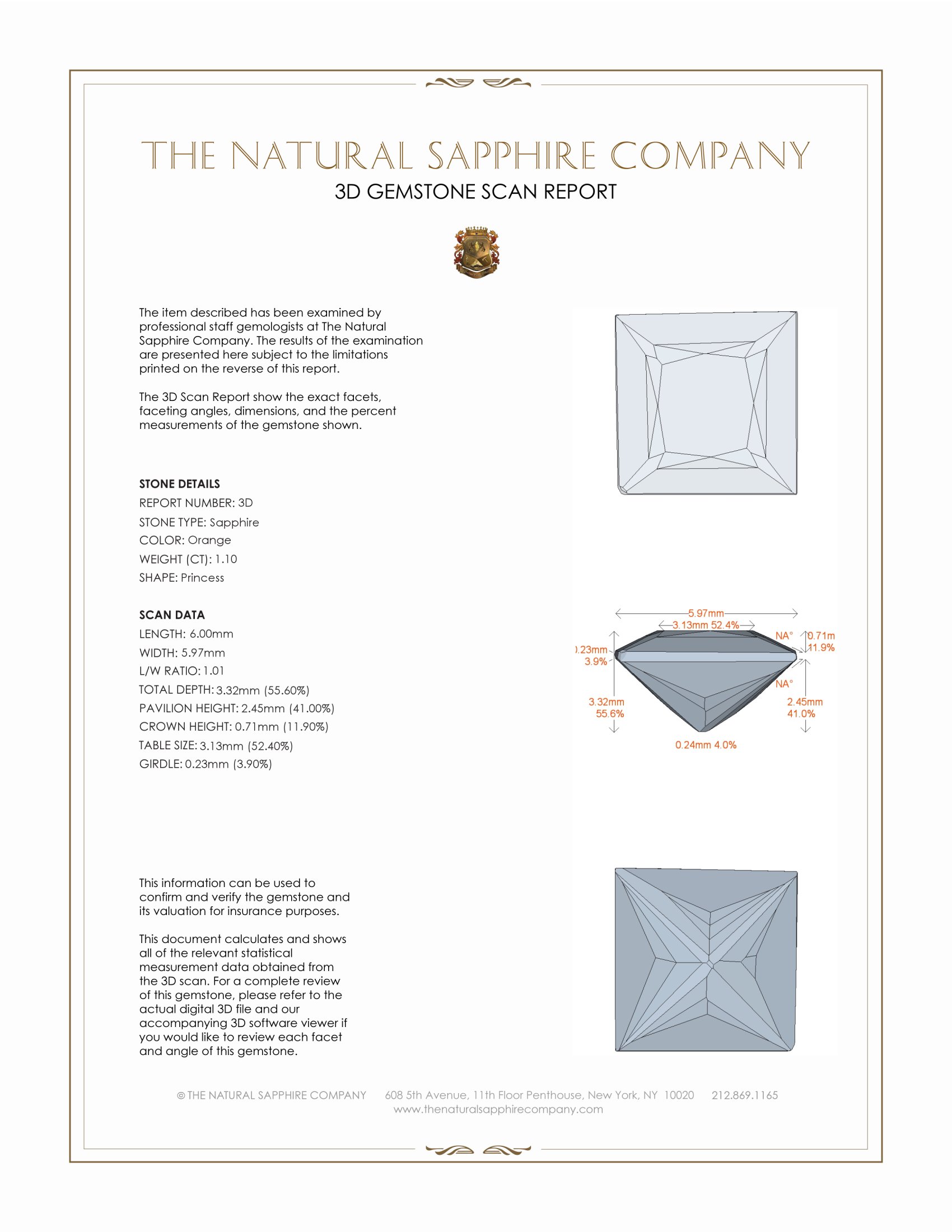 2.34 Ct.Tw. Orange Sapphire Pair from Ceylon (Sri Lanka)