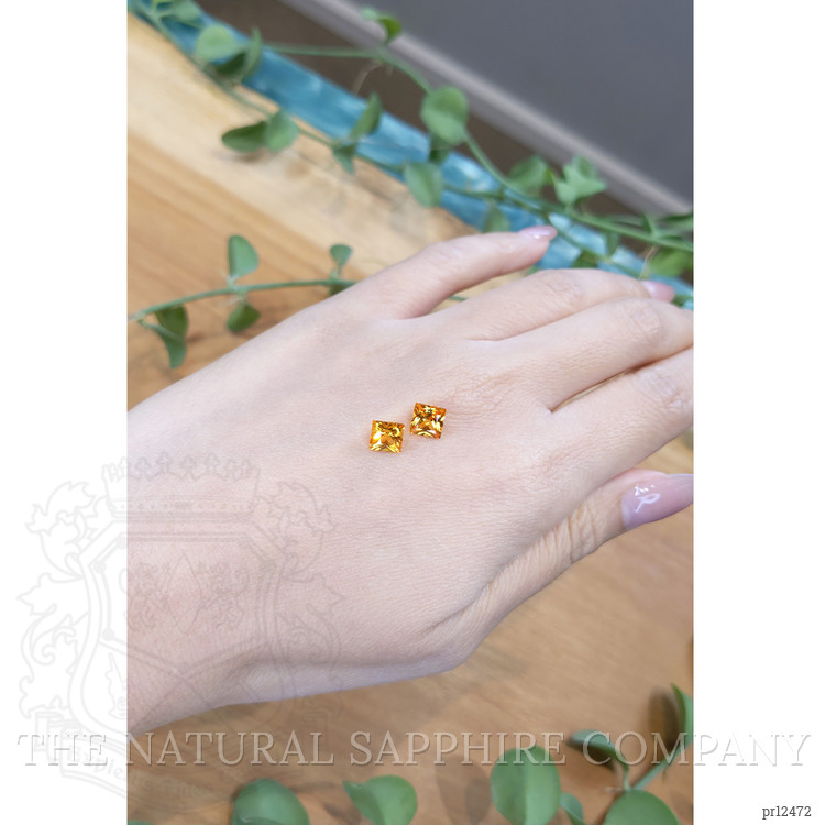 2.65 Ct.Tw. Orange Sapphire Pair from Ceylon (Sri Lanka)