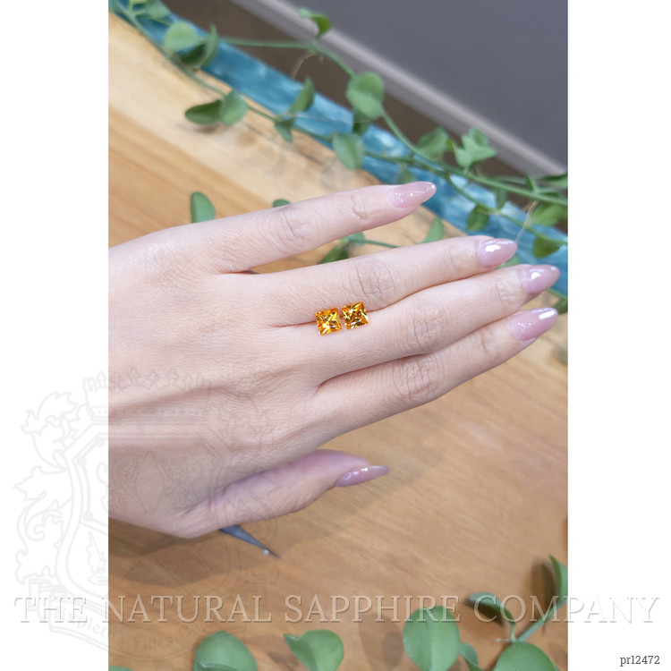 2.65 Ct.Tw. Orange Sapphire Pair from Ceylon (Sri Lanka)